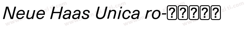 Neue Haas Unica ro字体转换